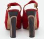 Jimmy Choo Pre-owned Suede sandals Red Dames - Thumbnail 5