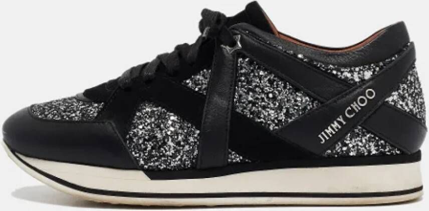 Jimmy Choo Pre-owned Suede sneakers Black Dames