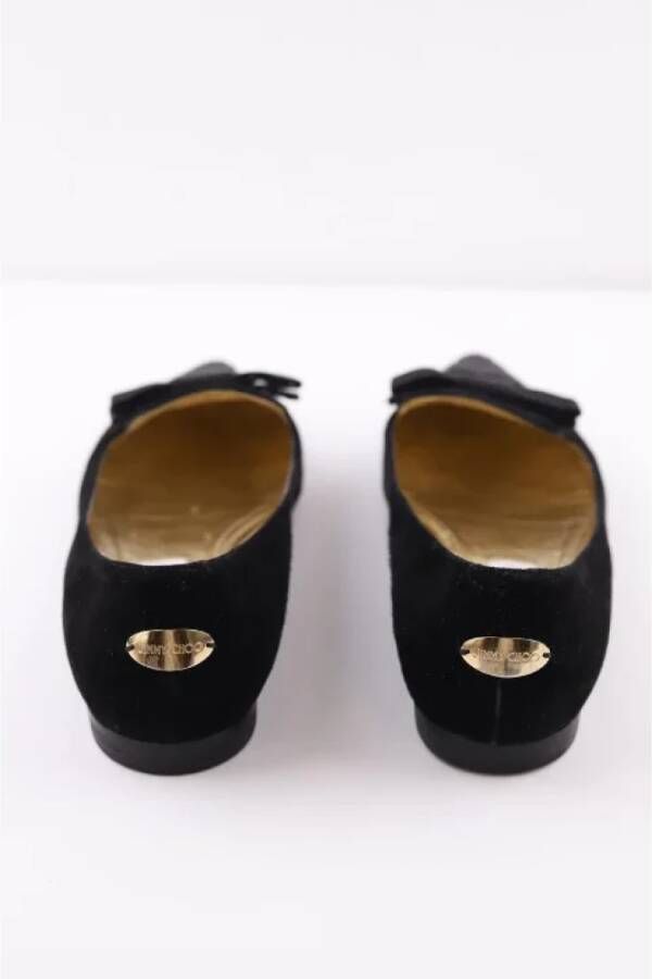 Jimmy Choo Pre-owned Velvet flats Black Dames