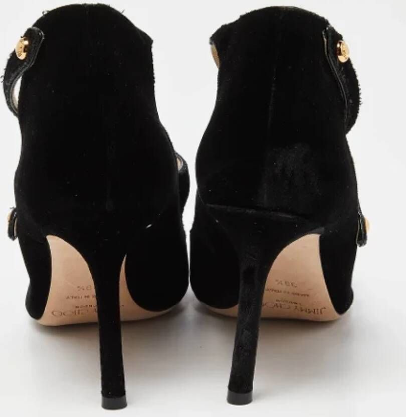 Jimmy Choo Pre-owned Velvet heels Black Dames