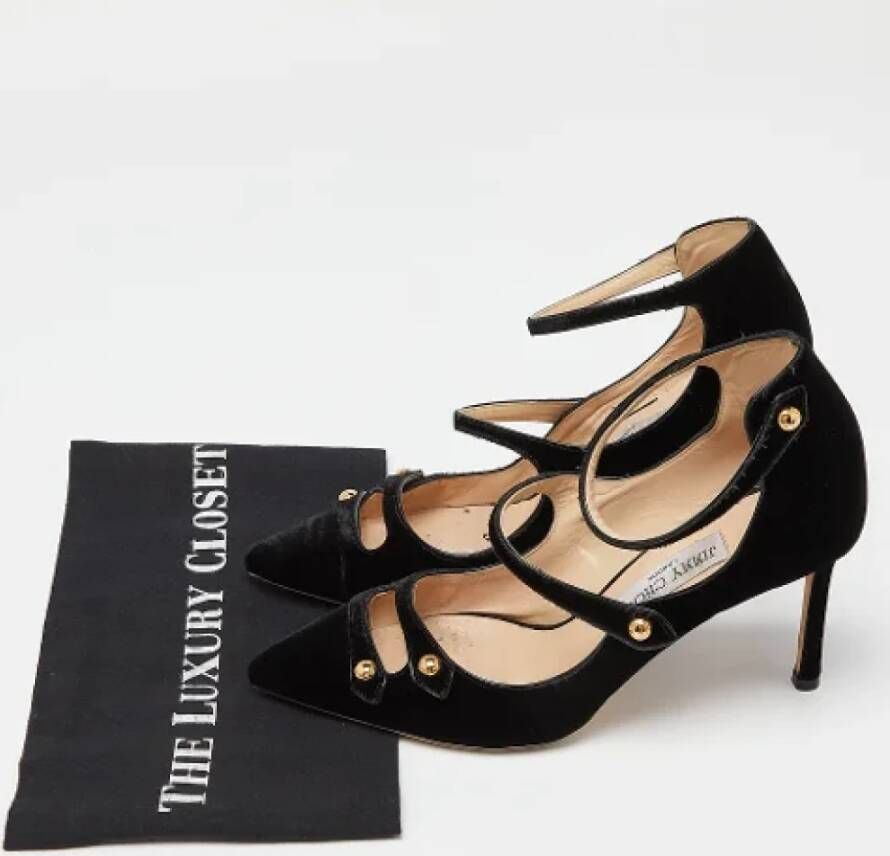 Jimmy Choo Pre-owned Velvet heels Black Dames