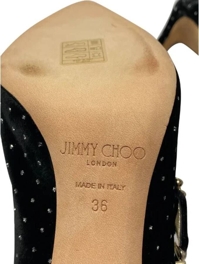 Jimmy Choo Pre-owned Velvet heels Black Dames