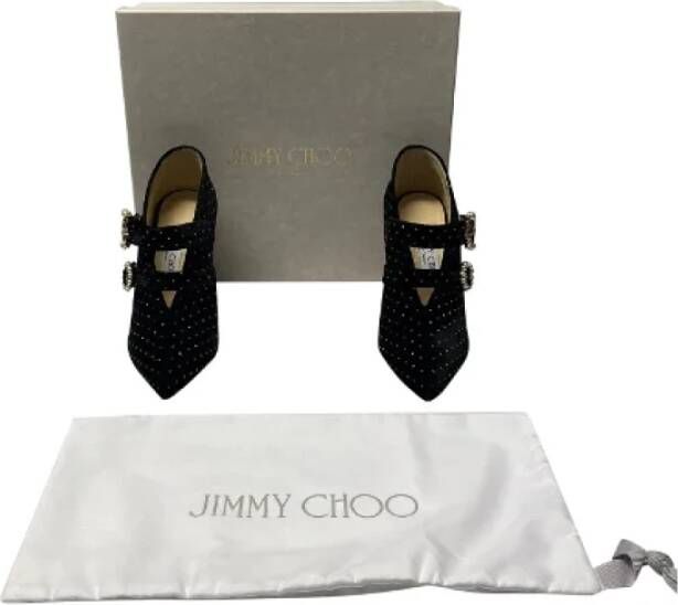 Jimmy Choo Pre-owned Velvet heels Black Dames