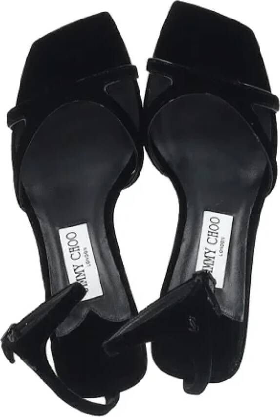 Jimmy Choo Pre-owned Velvet heels Black Dames