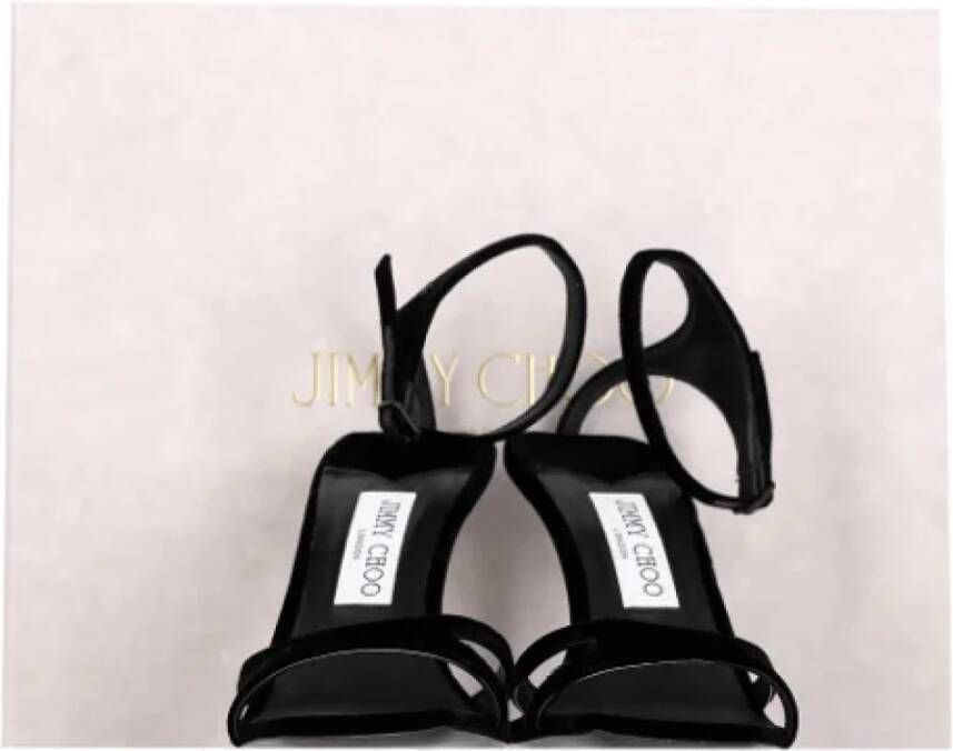 Jimmy Choo Pre-owned Velvet heels Black Dames