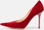 Jimmy Choo Pre-owned Velvet heels Red Dames - Thumbnail 2