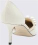 Jimmy Choo Witte lakleren pumps met parelversiering White Dames - Thumbnail 2