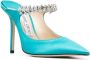 Jimmy Choo Bing muiltjes verfraaid met kristallen Blauw - Thumbnail 3