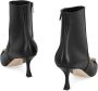 Jimmy Choo Puntige Neus Leren Enkellaarzen Black Dames - Thumbnail 3