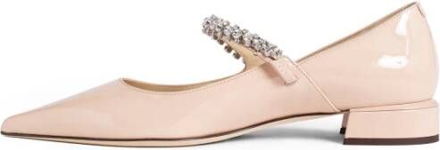 Jimmy Choo Rhinestone Strap Block Heel Pumps Pink Dames