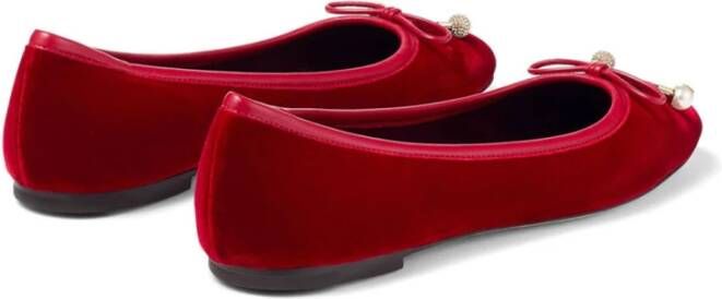 Jimmy Choo Robijnrode Ballet Platte Schoenen Red Dames