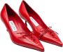 Jimmy Choo Rode Leren Pumps met Veters Red Dames - Thumbnail 2