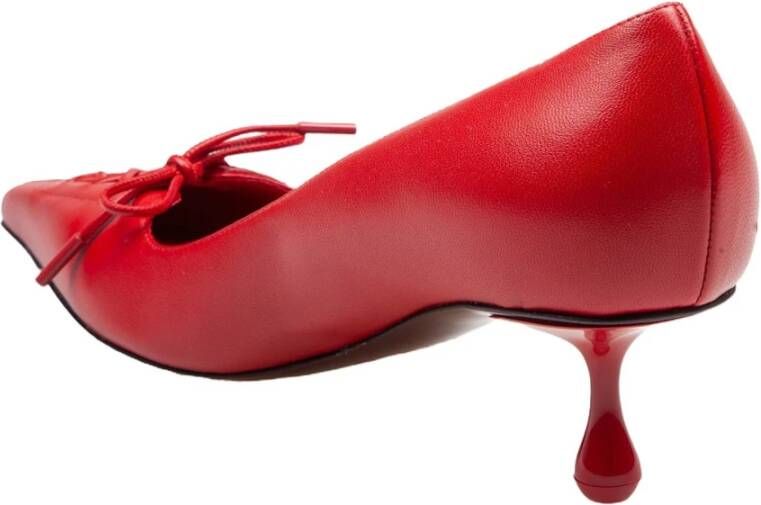 Jimmy Choo Rode Leren Pumps met Veters Red Dames