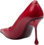 Jimmy Choo Rode leren puntige neus hakken Pink Dames - Thumbnail 3