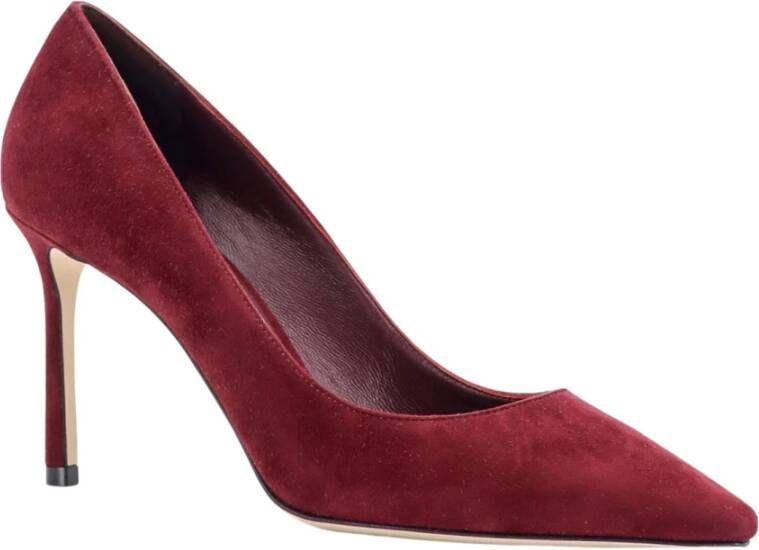 Jimmy Choo Rode Suède Stiletto Hakken Pumps Red Dames