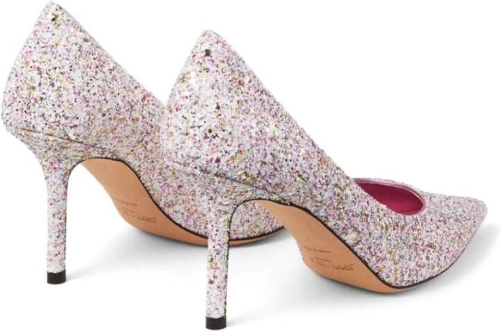 Jimmy Choo Roze Glitter Puntige Neus Stiletto's Pink Dames