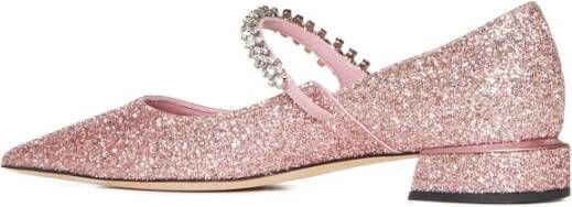 Jimmy Choo Roze Platte Schoenen voor Vrouwen Pink Dames