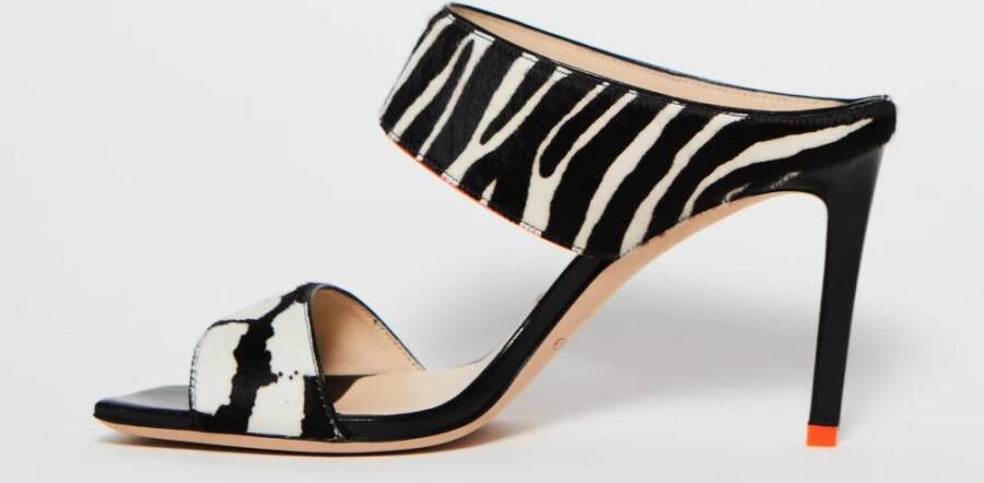 Jimmy Choo Sandaal met Zebra Print Black Dames