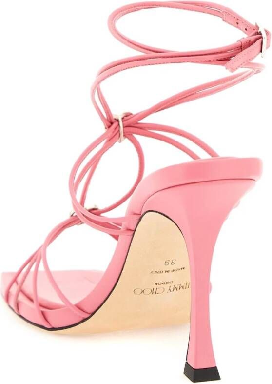 Jimmy Choo Sandalen met hartvormige kristallen Pink Dames