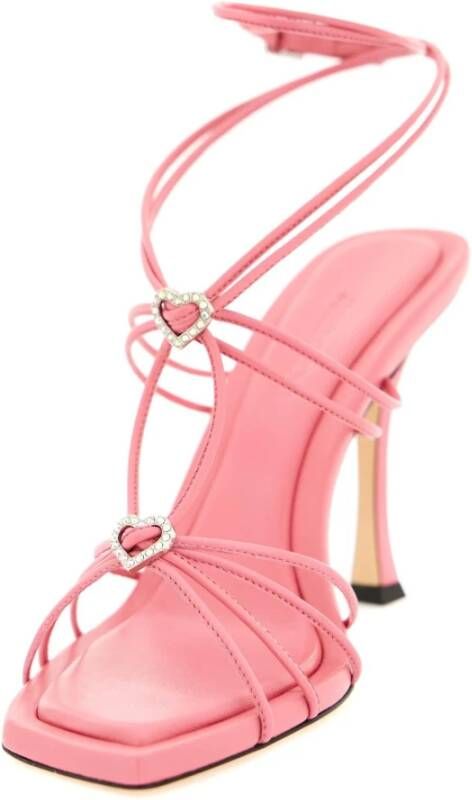 Jimmy Choo Sandalen met hartvormige kristallen Pink Dames