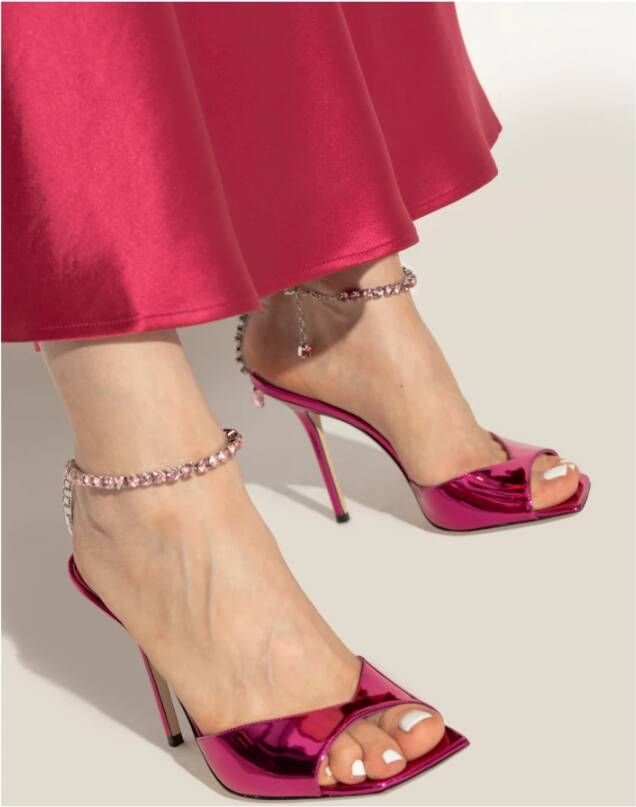 Jimmy Choo Sandalettes met hak Saeda Pink Dames