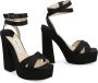 Jimmy Choo Satijnen sandalen met verstelbare enkelband Black Dames - Thumbnail 2