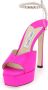 Jimmy Choo Saeda platform sandalen van satijn Pink Dames - Thumbnail 5