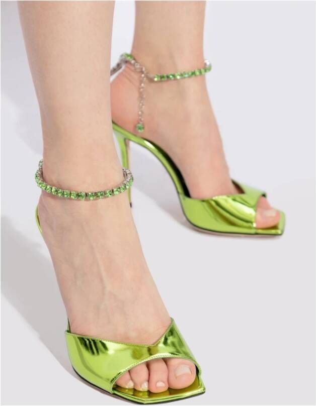 Jimmy Choo Seda Hoge Hakken Sandalen Green Dames