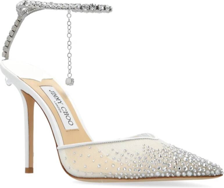 Jimmy Choo Seda Hoge hakken White Dames