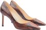 Jimmy Choo Slangenprint leren decolletes Brown Dames - Thumbnail 2