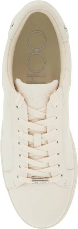 Jimmy Choo Sneakers van gehamerd leer met metalen detail White Heren