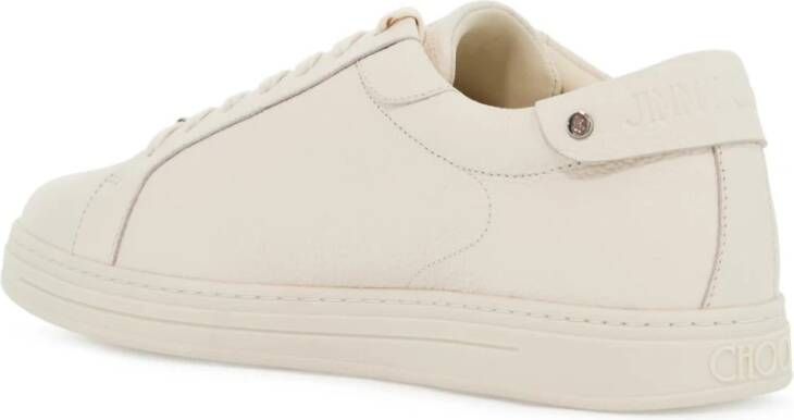 Jimmy Choo Sneakers van gehamerd leer met metalen detail White Heren