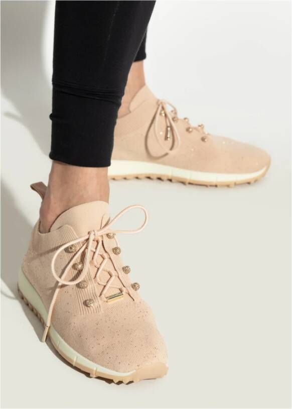 Jimmy Choo Sneakers Velles Beige Dames