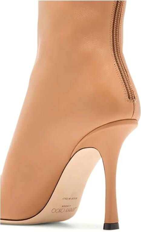 Jimmy Choo Stijlvolle Biscuit Laarzen Beige Dames