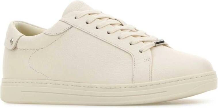 Jimmy Choo Stijlvolle leren sneakers in Rome White Heren