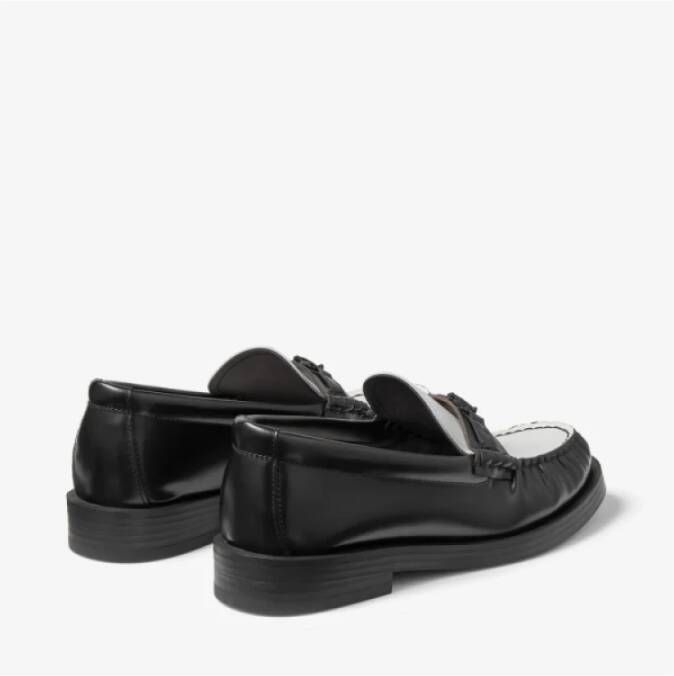 Jimmy Choo Stijlvolle platte leren loafers Black Dames