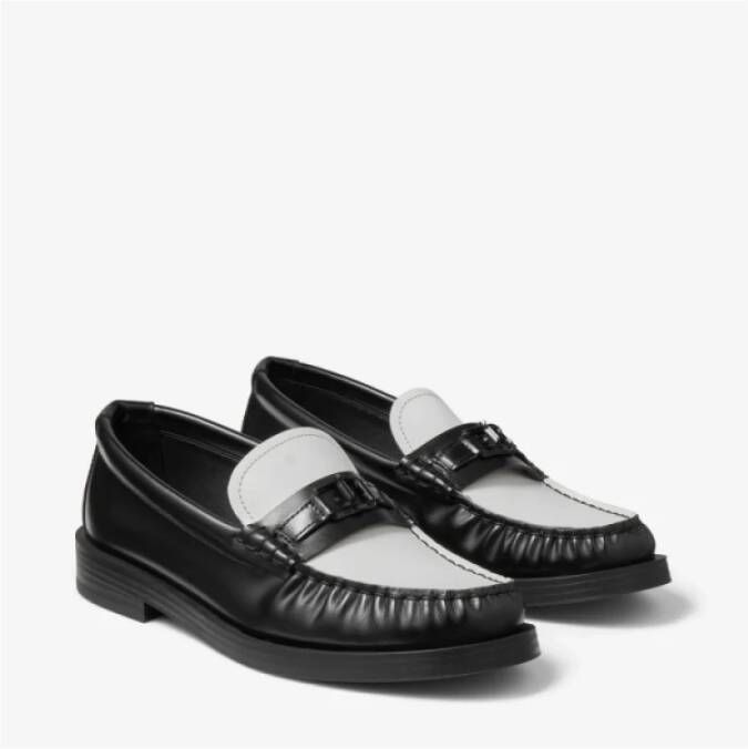 Jimmy Choo Stijlvolle platte leren loafers Black Dames