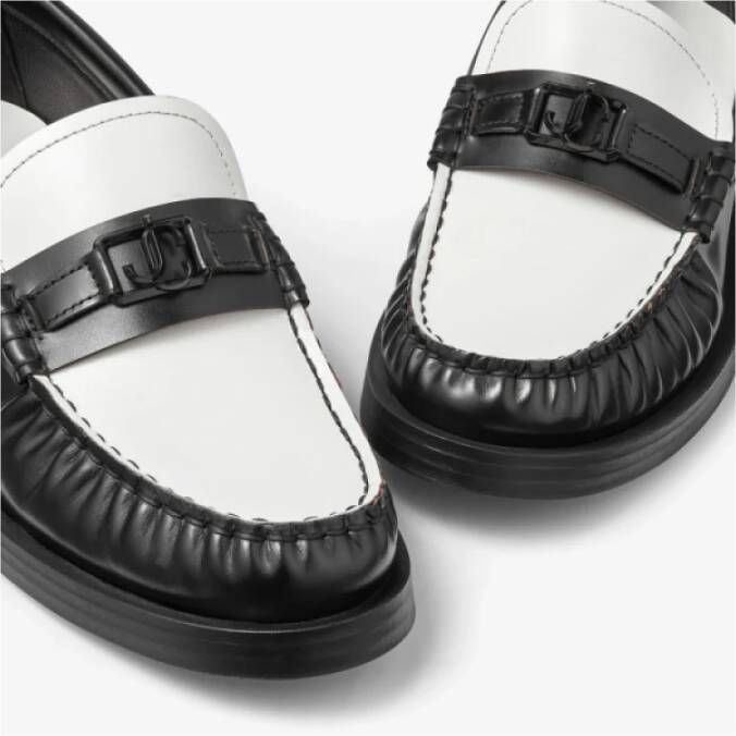 Jimmy Choo Stijlvolle platte leren loafers Black Dames