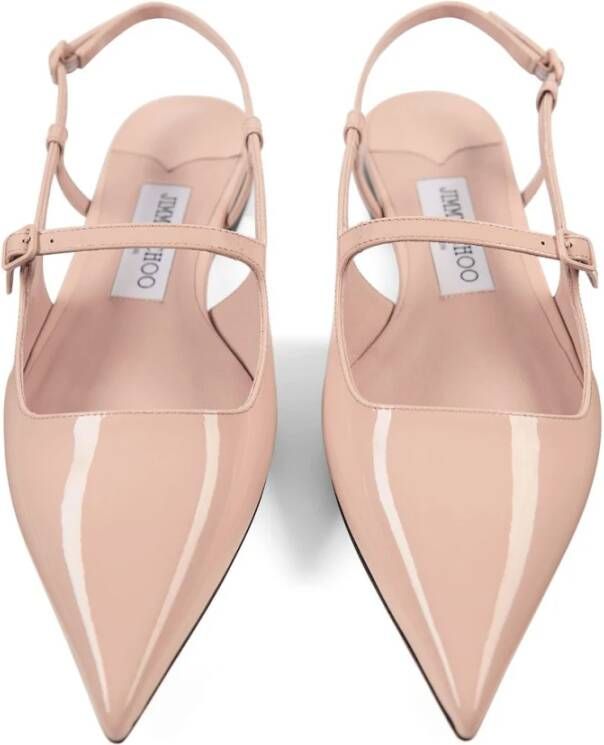 Jimmy Choo Stijlvolle platte schoenen met enkel sluiting Pink Dames