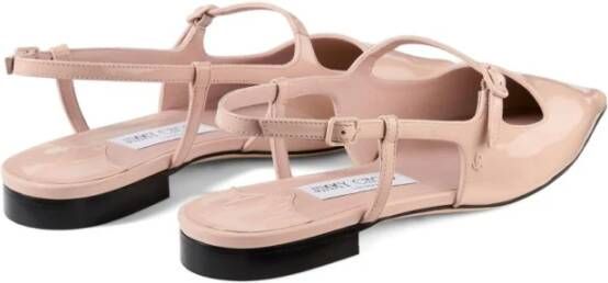 Jimmy Choo Stijlvolle platte schoenen met enkel sluiting Pink Dames