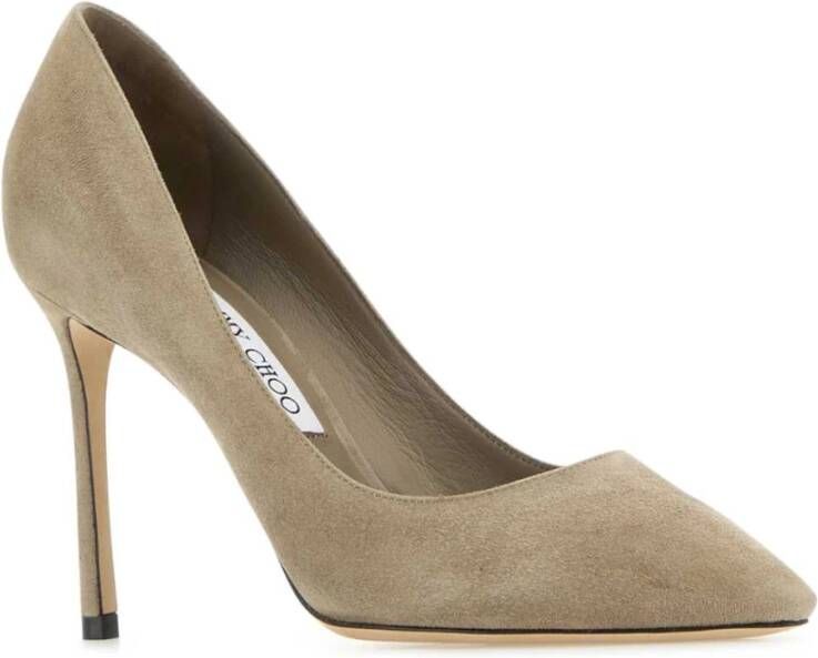 Jimmy Choo Suede Romy Pumps Beige Dames