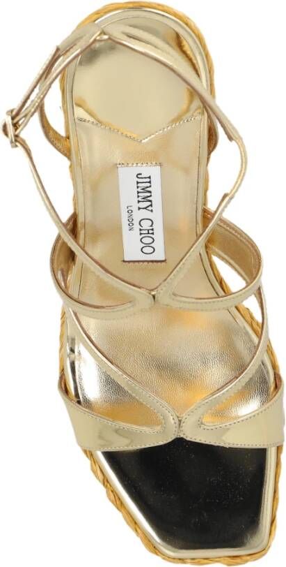 Jimmy Choo Wig sandalen Ayla 110 Yellow Dames