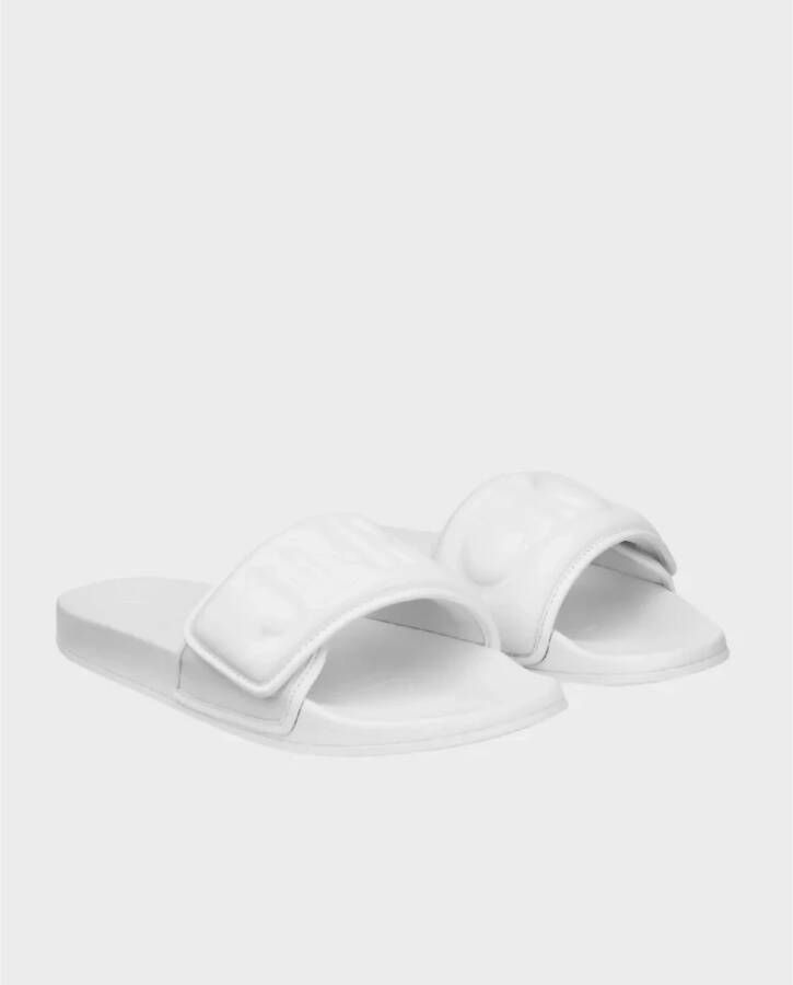 Jimmy Choo Witte Fitz Slides met Logo White Heren