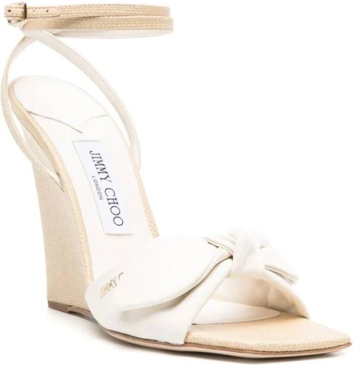 Jimmy Choo Witte gehakte Richelle sandalen White Dames