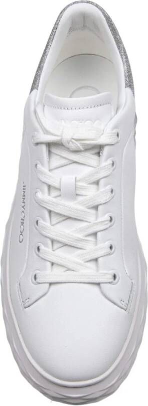 Jimmy Choo Witte Glitter Degrade Leren Sneakers White Dames