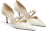 Jimmy Choo Witte hakpompen met pareldecoratie White Dames - Thumbnail 2