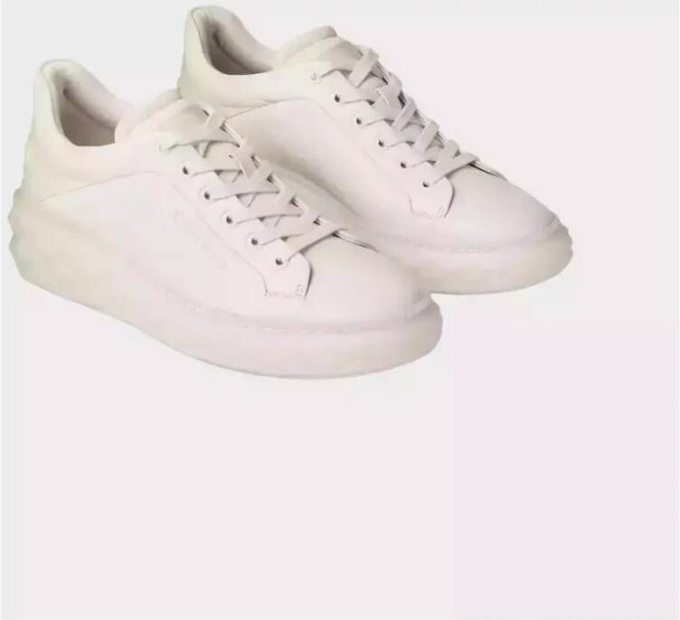 Jimmy Choo Witte leren sneakers met diamantmotief White Dames