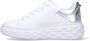 Jimmy Choo Witte Leren Flatform Sneakers met Zilveren Gelamineerd Detail White Dames - Thumbnail 13