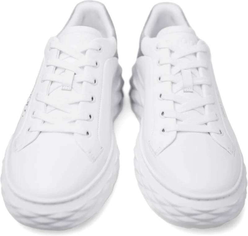 Jimmy Choo Witte Zilveren Sneakers voor een stijlvolle look White Dames