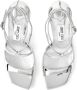 Jimmy Choo Zilver Metallic Leren Vierkante Neus Sandalen Gray Dames - Thumbnail 5